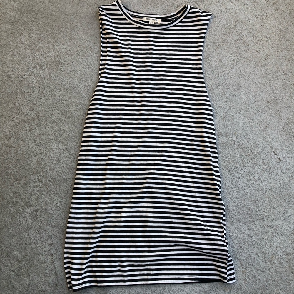 Black and White Striped Billabong Dress